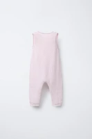 OPEN KNIT LONG JUMPSUIT