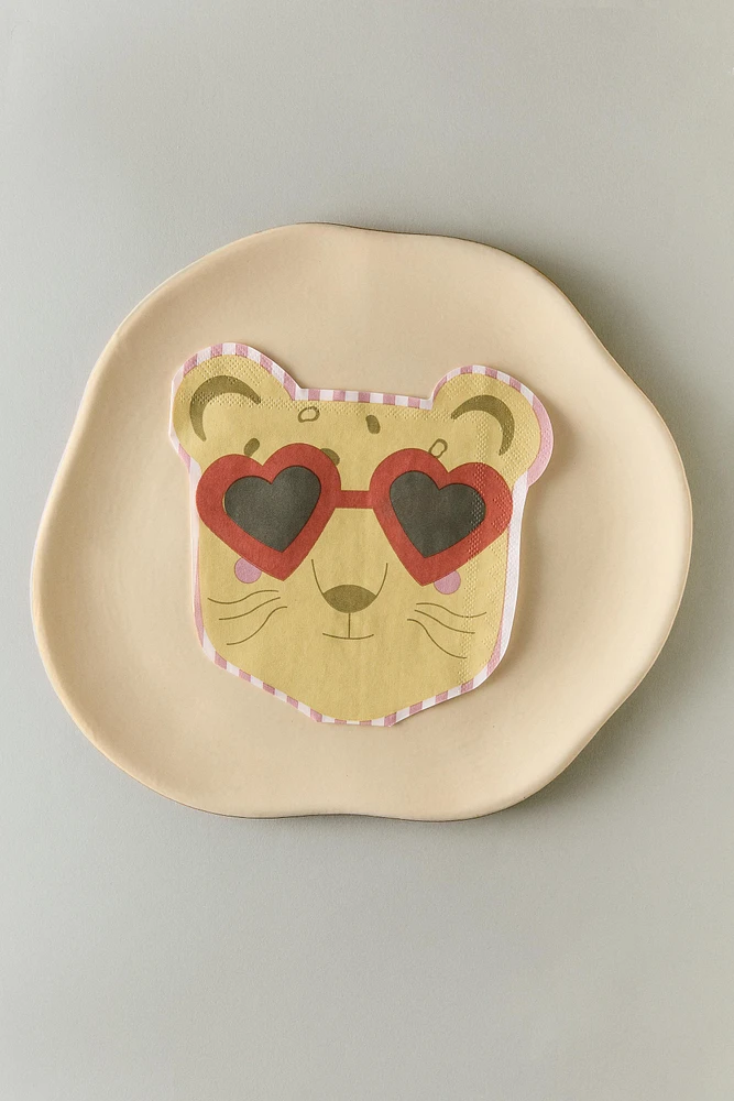 SERVIETTES DE TABLE PAPIER ENFANT GUÉPARD (LOT DE 20)
