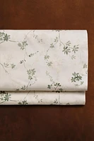 FLORAL PRINT SATEEN FLAT SHEET