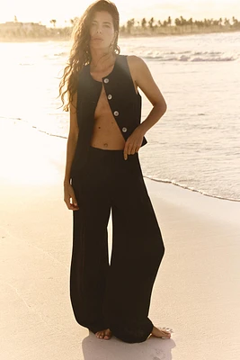 PANTALON LARGE À PINCES