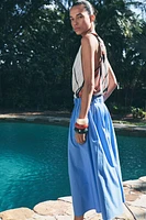 ZW COLLECTION POPLIN MIDI SKIRT