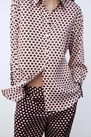PRINTED SATIN SHIRT