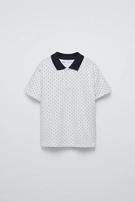 PRINTED PIQUÉ POLO SHIRT