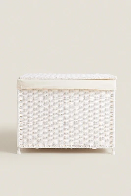 RECTANGLE FABRIC-LINED LAUNDRY HAMPER