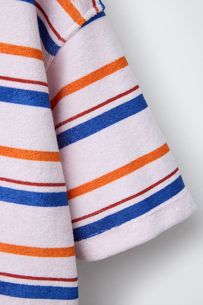 STRIPED TOWEL EFFECT T-SHIRT
