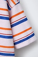 STRIPED TOWEL EFFECT T-SHIRT
