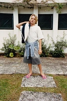 BERMUDA EN JEAN TIE AND DYE