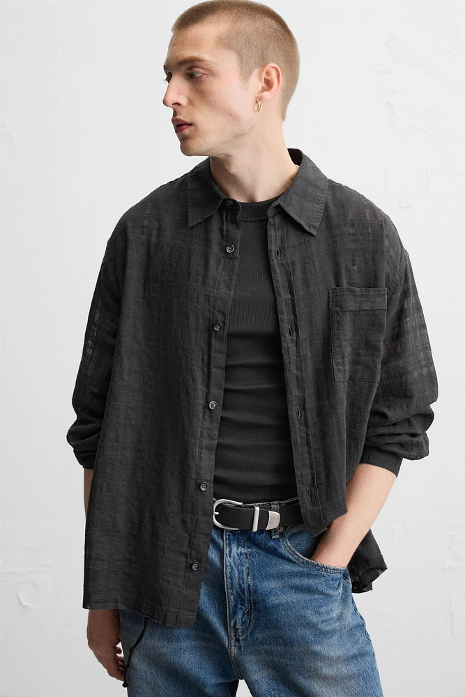 CHEMISE STRUCTURÉE COTON - LIN