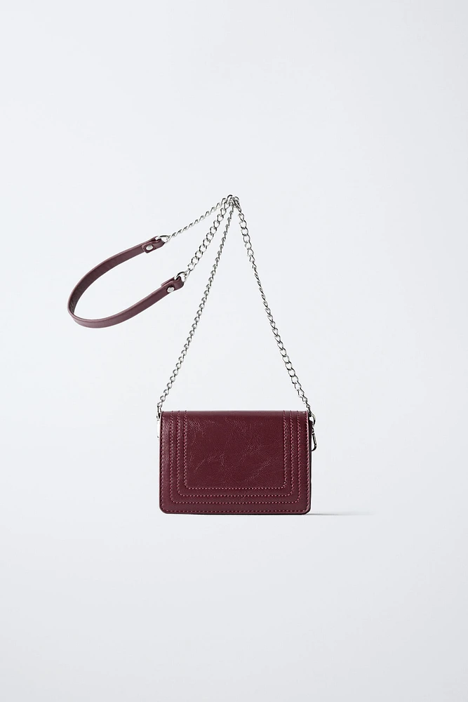 MINI TOPSTITCHED CROSSBODY BAG