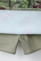 JUPE-SHORT À FEUILLES