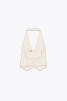 TOP HALTER SURPIQUÉ