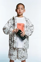 TIE-DYE SPORTY HOODED RAINCOAT