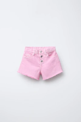 MOM FIT TWILL BERMUDA SHORTS