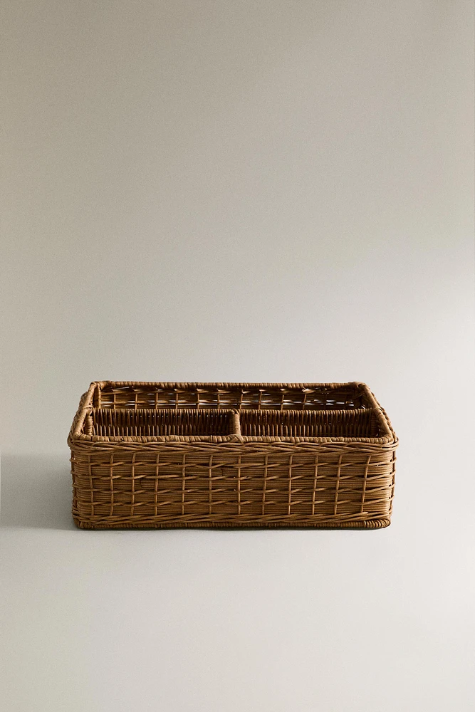 GRAND PANIER À RANGEMENT ENFANT ROTIN