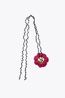 RAFFIA FLOWER NECKLACE