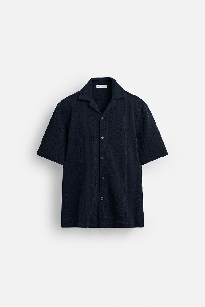 CHEMISE EN JACQUARD À RAYURES