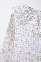 FLORAL DOTTED MESH BODYSUIT