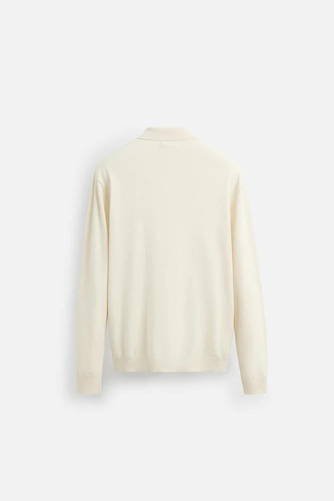 KNIT COTTON - LYOCELL POLO SHIRT
