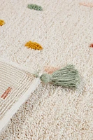 CHILDREN’S MULTICOLORED POLKA DOT COTTON AREA RUG
