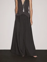 Pantalon wide leg triple pince