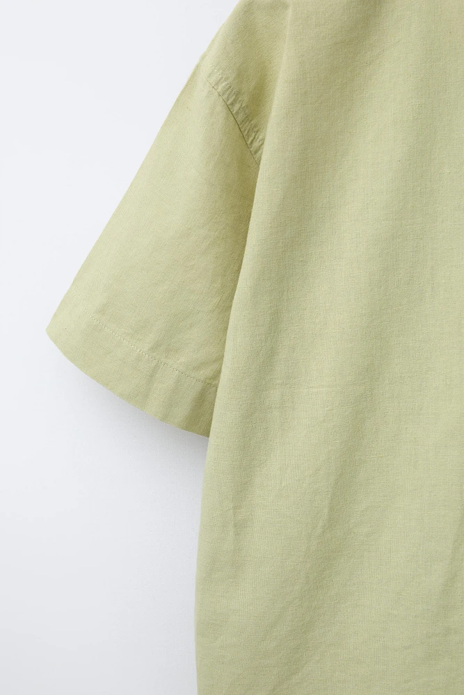 COTTON LINEN BLEND SHIRT