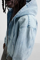 HOODED DENIM JACKET