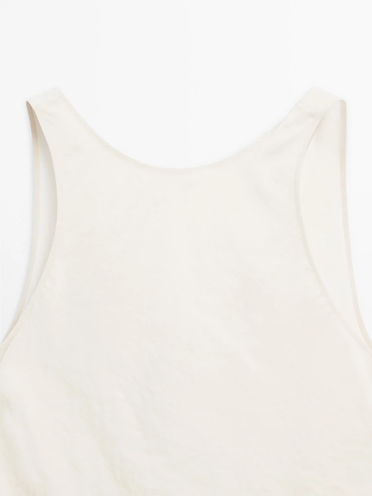 Robe longue fluide à volants