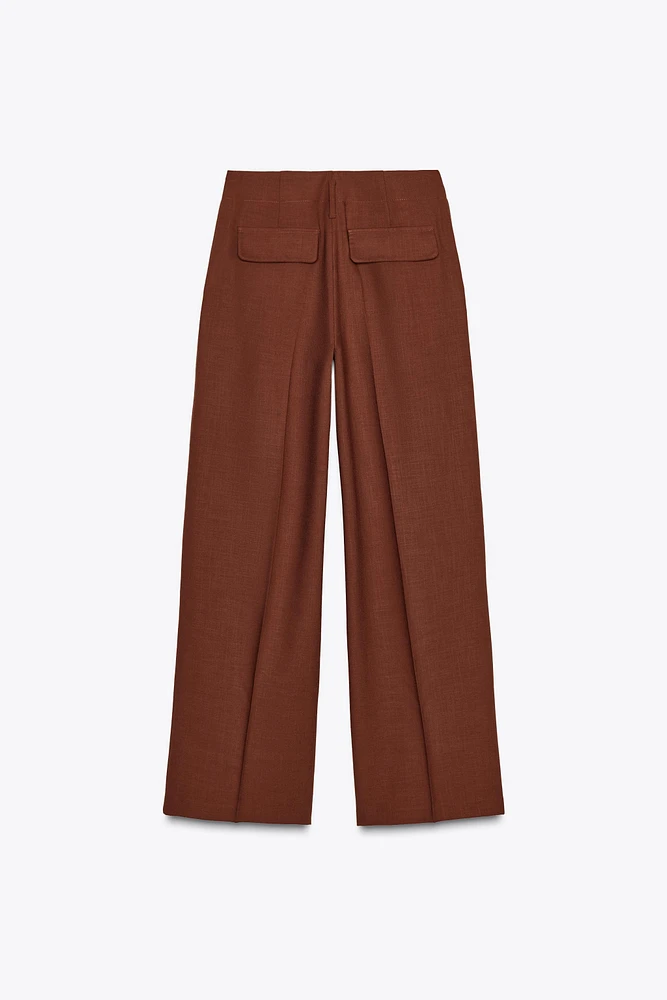 PANTALON LARGE À PINCES