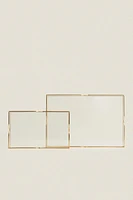 GLASS AND METAL TRAY