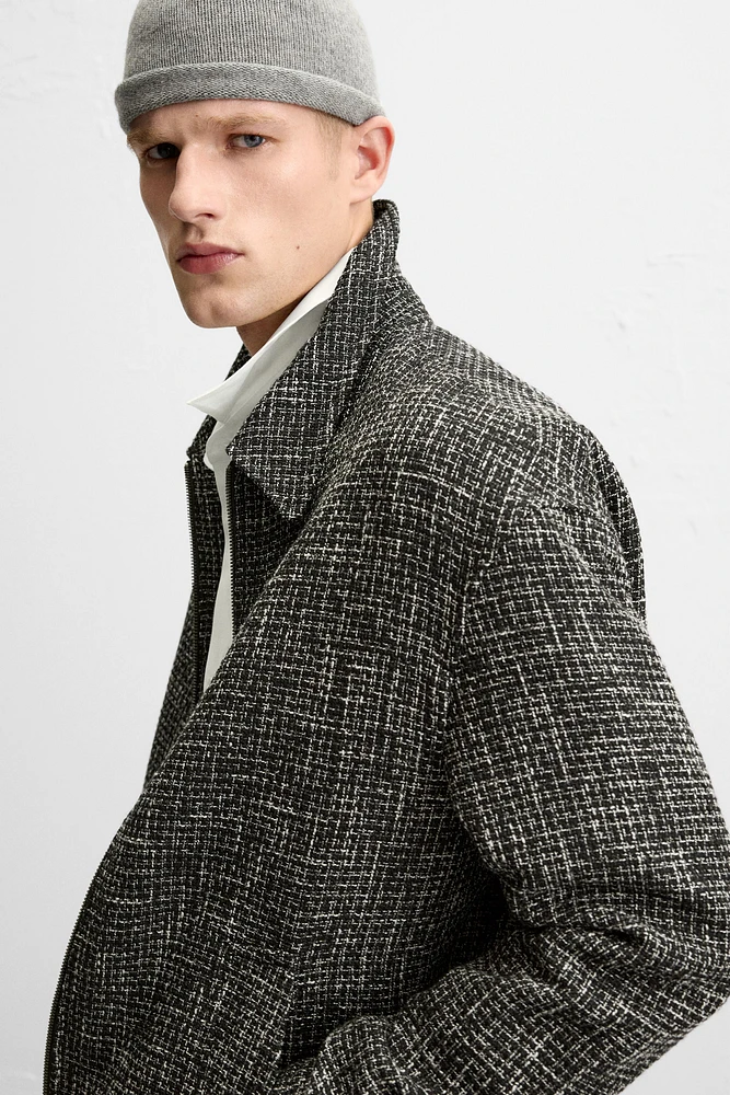 STRUCTURED ZIP OVERSHIRT