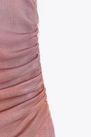 RUCHED TULLE DRESS