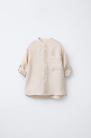 CHEMISE 100 % LIN À COL MAO