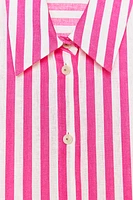STRIPED LINEN BLEND SHIRT