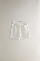 SHORT COTON RAYURES