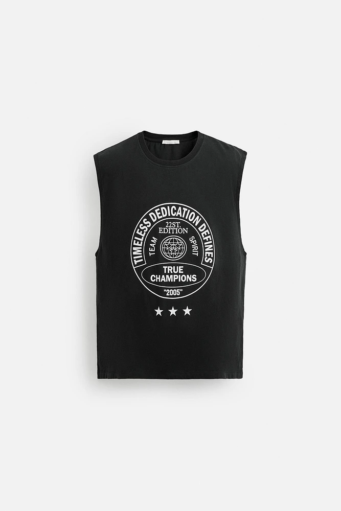 WASHED PRINT TANK TOP