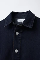 LABEL DENIM OVERSHIRT