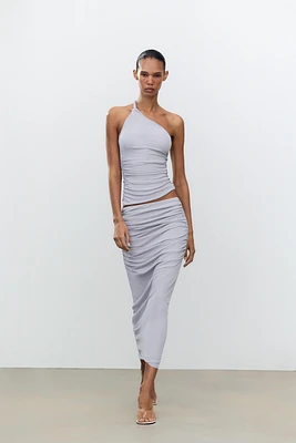 ASYMMETRIC HALTER TOP