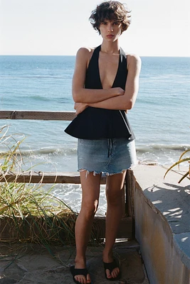 BOW HALTER TOP