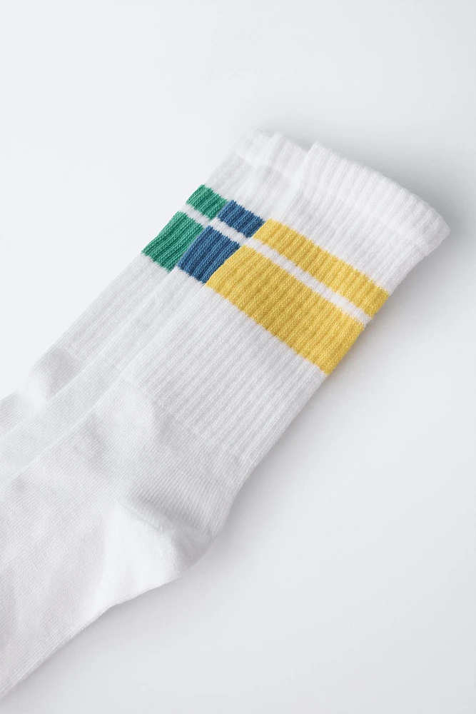 THREE-PACK OF STRIPED SOCKS