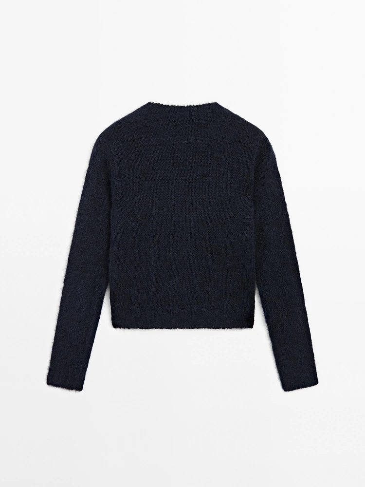 Knit alpaca blend sweater