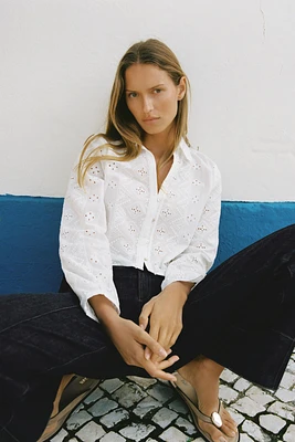 CHEMISE BRODÉE PERFORÉE