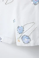 FLORAL BEADED BERMUDA SHORTS