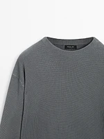 Pull en maille à col montant