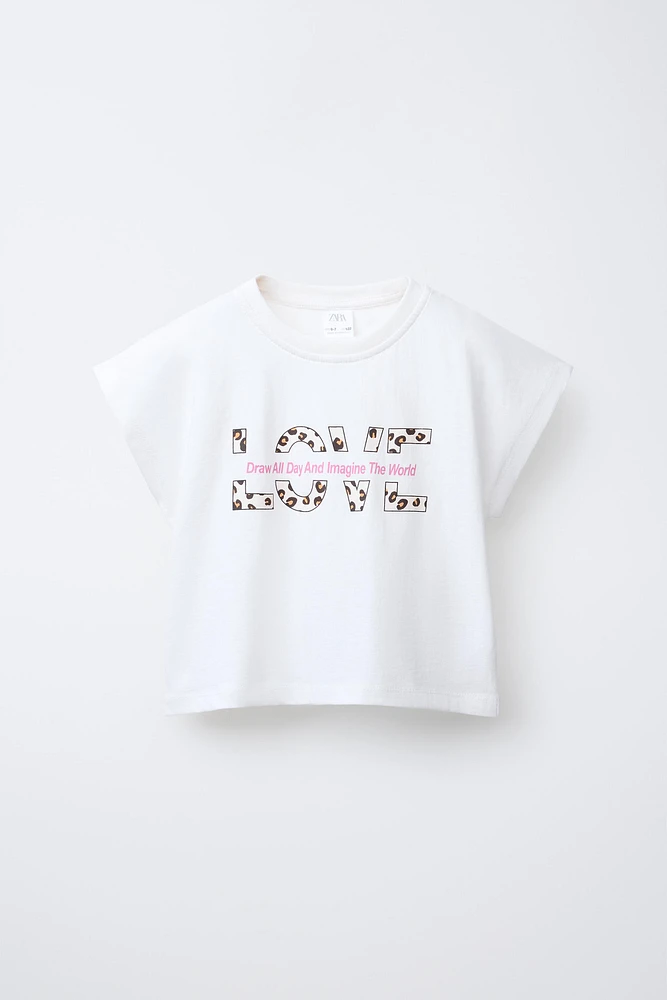 CROPPED T-SHIRT AND PRINTED BERMUDA SET