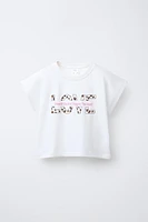 CROPPED T-SHIRT AND PRINTED BERMUDA SET
