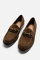 LEATHER LOAFERS WITH APPLIQUÉ
