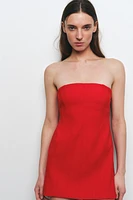 SHORT STRAPLESS DRESS