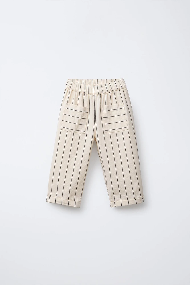 STRIPED BAGGY PANTS