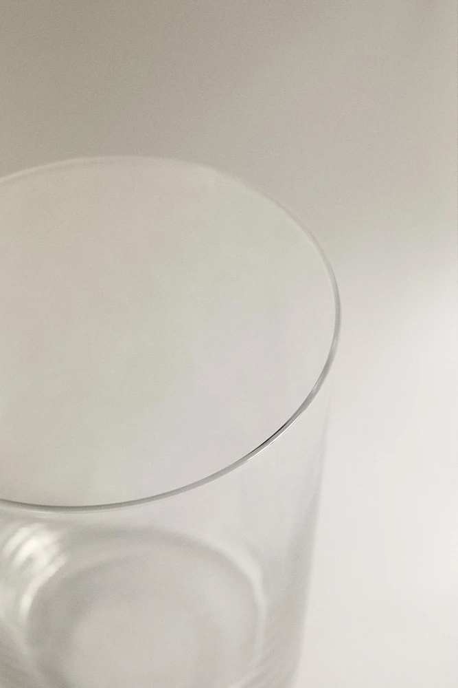 SET OF TALL GLASS TUMBLERS (SET OF 4
