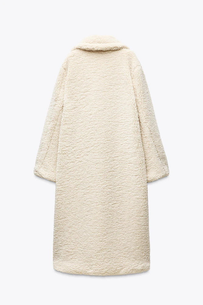 MANTEAU LONG EFFET MOUTON